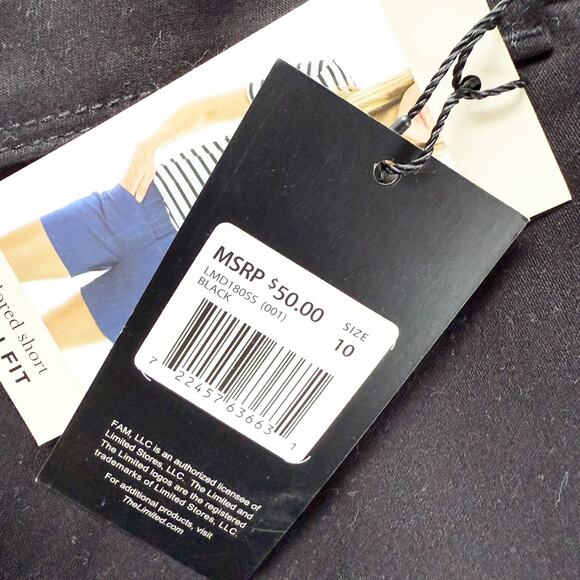 The Limited Tailored Black Shorts - Size 10 - New with Tags - Picture 4 of 5